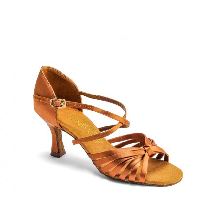 Dansport latin plesne cipele - tan saten 2,5''